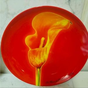 Four Givenchy Les Fleurs 8.5 collectors plates by House of Givenchy.